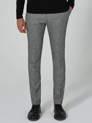 Gray Salt And Pepper Ultra Skinny Fit Suit Pants