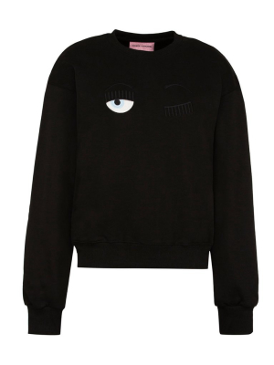 Chiara Ferragni Flirting Eye Embroidered Sweatshirt