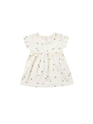 Quincy Mae Short Sleeve Babydress - Ivory