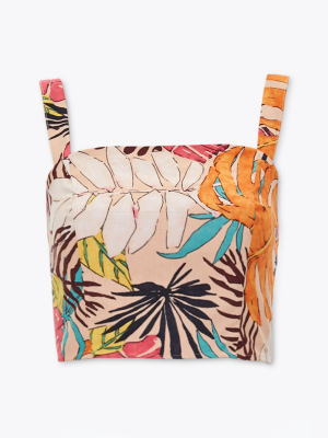 Tropical Leaf Crop Top