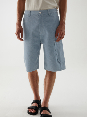 Organic Cotton Denim Cargo Shorts