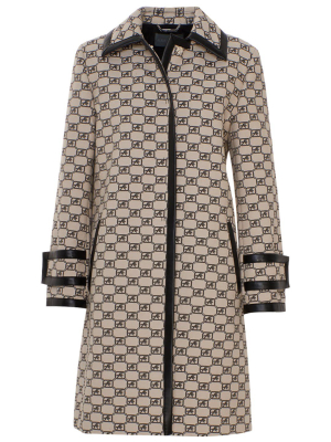 Alberta Ferretti Logo Motif Mid-length Coat