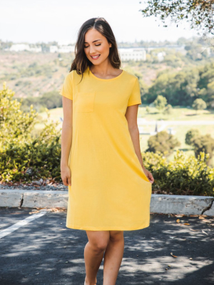 Heather Pocket Dress - Yellow