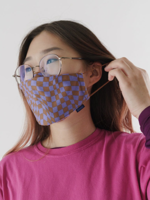 Fabric Mask Set Loop - Trippy Checkers