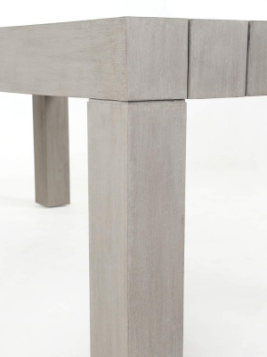 Sonora Outdoor Dining Table, Weathered Grey