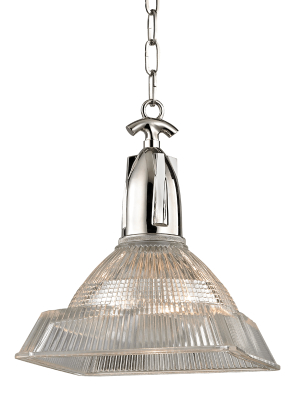 Hudson Valley Lighting Langdon Pendant - Polished Nickel & Clear/prismatic