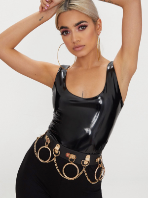 Black Gold Chained Hoops Belt