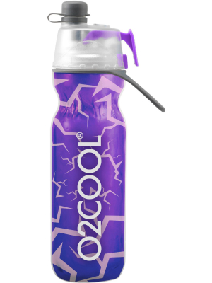 O2cool Mist 'n Sip 20oz Locking Lid Water Bottle - Purple Metallic Krackle