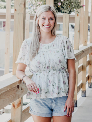 Floral Dreams Cinched Top