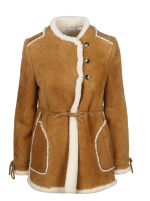 Jw Anderson Shearling Tie-waist Jacket