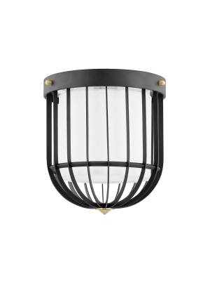Hudson Valley Lighting Landon Ceiling Lamp - Aged Brass & Black