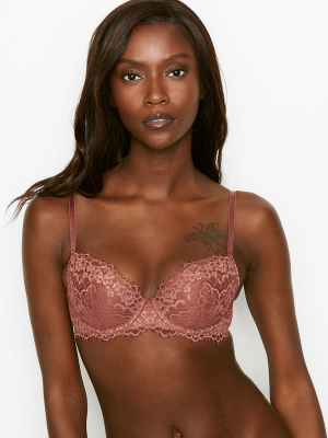 Dream Angels Lightly Lined Lace Shimmer Demi Bra In Lurex Lace