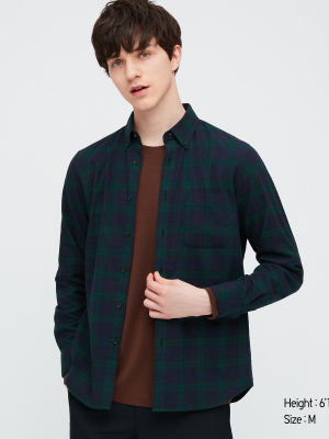 Men Flannel Checked Long-sleeve Shirt (online Exclusive)