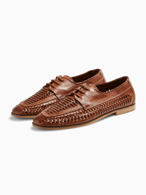 Tan Fergus Weave Lace Up Shoes