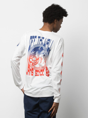 Gradient Skull Long Sleeve T-shirt