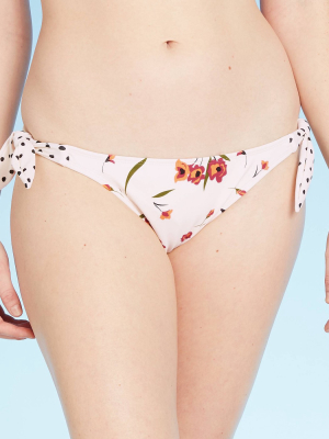 Juniors' Tie Side Cheeky Bikini Bottom - Xhilaration™ Floral Print