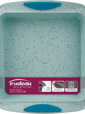 Trudeau Square Cake Pan Confetti Blue 8" X 8"