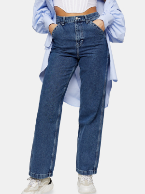 Mid Blue Carpenter Straight Jeans