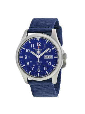 Seiko 5 Sport Automatic Navy Blue Canvas Men's Watch Snzg11