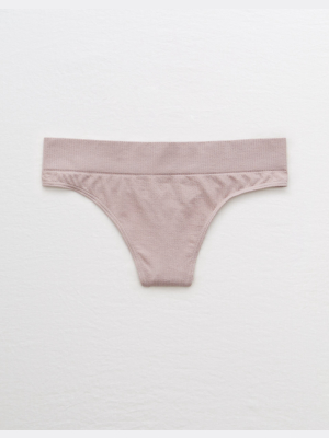 Aerie Ribbed Seamless Thong Underwear