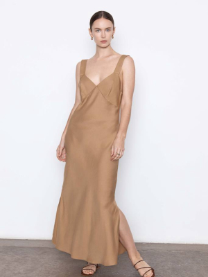 Zoe Slip Dress - Caramello