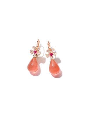 Wonderland Teardrop Rhodochrosite Earrings