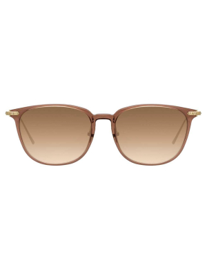 Linda Farrow Linear Wright C12 Rectangular Sunglasses