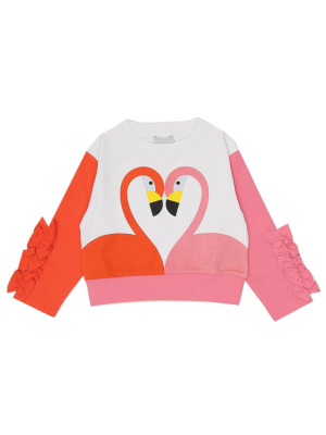 Stella Mccartney Kids Flamingo Fleece Sweatshirt