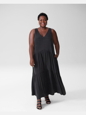 Universal Standard Emily Cupro Maxi Dress - Black - Autumn