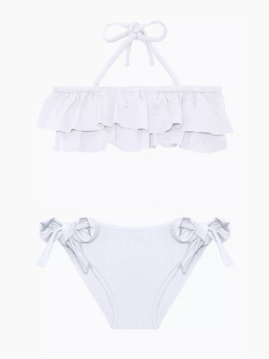 Kerri Bandeau Bikini Set (kids) - White