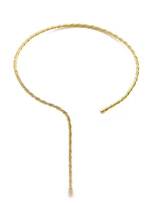 Aspen Twisted Choker Necklace - Gold