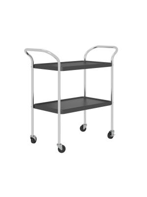 Cosco Stylaire 2 Tier Serving Cart Black/silver
