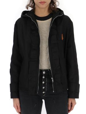 Prada Ruffled Hooded Jacket