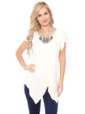 Fenella V-neckline Tunic Top