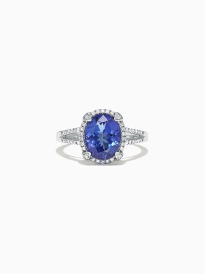 Effy Gemma 14k White Gold Tanzanite And Diamond Ring, 3.09 Tcw