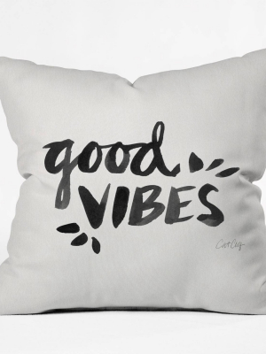 Cat Coquillette Good Vibes Throw Pillow -deny Designs