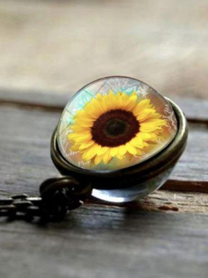 Sunflower Orb Necklace