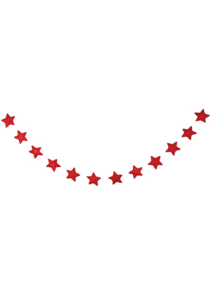 Star Felt Garland - Red