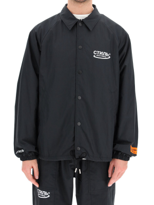 Heron Preston Logo Print Buttoned Jacket