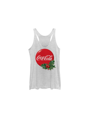 Women's Coca Cola Christmas Classic Holly Racerback Tank Top