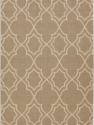 Alfresco Outdoor Rug In Camel & Cream