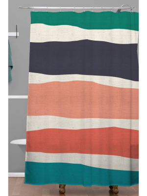 Zoe Wodarz Paper Striped Shower Curtain - Deny Designs