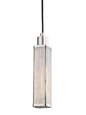 Gibbs 1 Light Pendant Polished Nickel