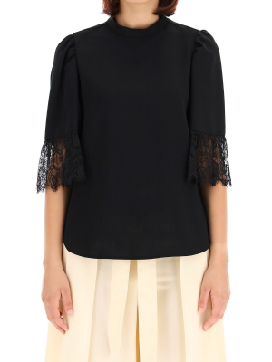 See By Chloé Lace Trim Blouse