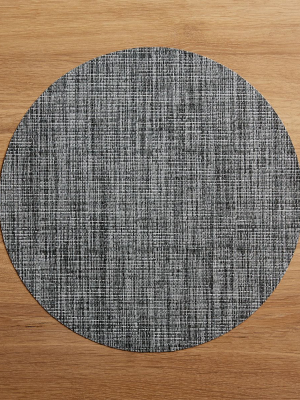 Chilewich Round Crepe Grey Vinyl Placemat