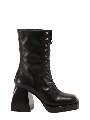 Nodaleto Lace-up Block-heel Boots