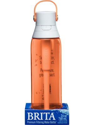 Brita Premium 26oz Filtering Water Bottle With Filter Bpa Free - Coral