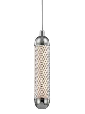 Hudson Valley Lighting Hayes Pendant - Polished Nickel & Opal Glossy