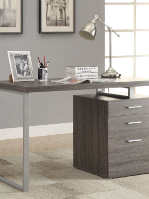 Coaster Home Furniture Home Office File Drawer Writing Desk, Weathered Gray