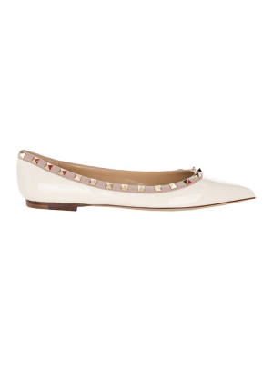 Valentino Garavani Rockstud Ballet Flat Shoes